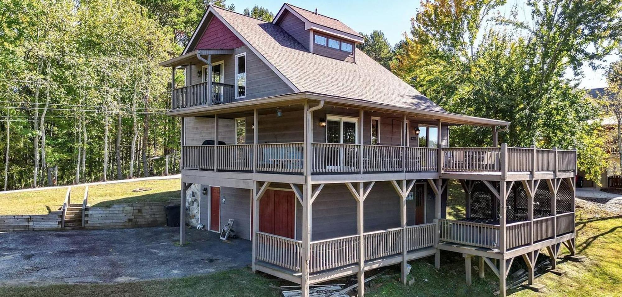 Birds Eye Cabin - Sunset & Starry Retreat Pet Friendly W Private Hottub, Fire Pit And Game Room Ellijay Kültér fotó